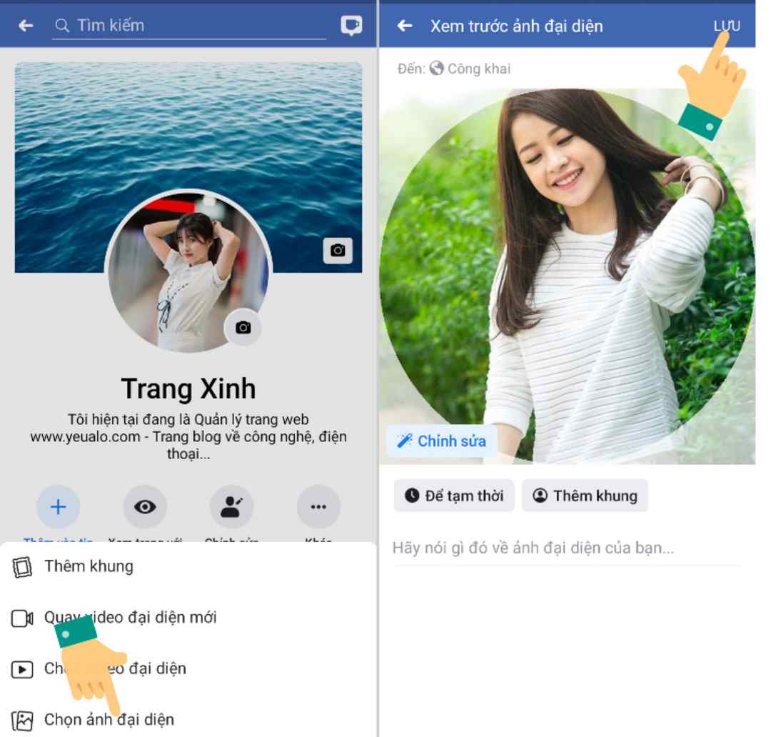 Đổi ảnh đại diện facebook chỉ với vài thao tác