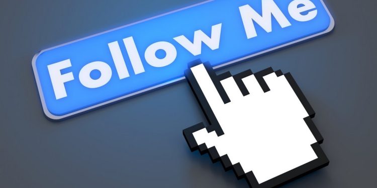 Vị trí của nút theo dõi facebook hiển thị trên tài khoản của bạn