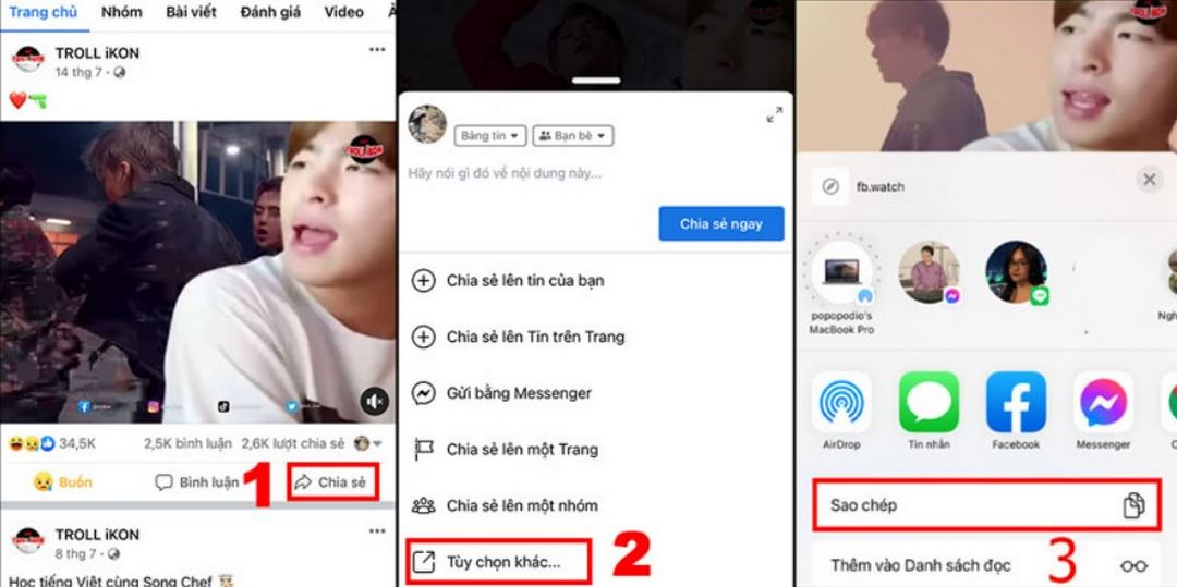 Cách tải video Facebook về Iphone không cần ứng dụng