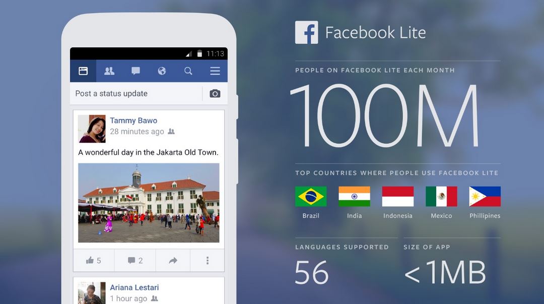 Những thiết bị nên dùng Facebook Lite