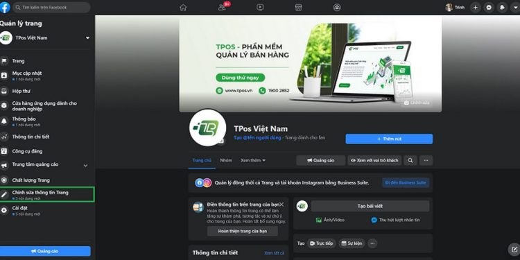 Cách đổi tên page Facebook trên máy tính và điện thoại
