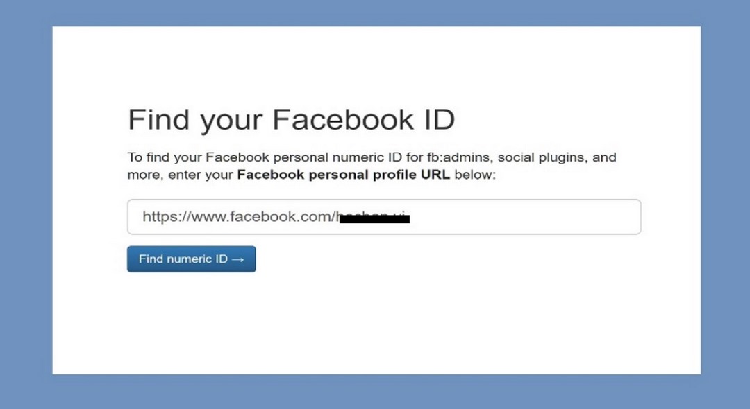 Cách lấy id Facebook