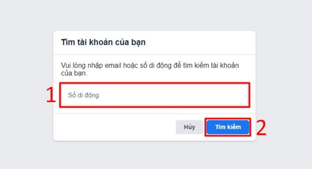 Hướng dẫn cách lấy lại mật khẩu Facebook bằng SĐT