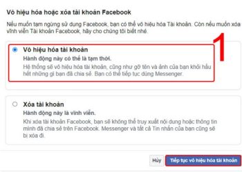 Xóa tài khoản Facebook tạm thời và cách khôi phục lại