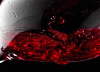 Ly rượu vang đỏ sóng sánh dưới ánh nắng tại vườn nho – biểu tượng của sự tinh tế và di sản văn hóa Ý